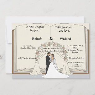 Convite de Casamento Conto de Fadas 'Um Novo Capít