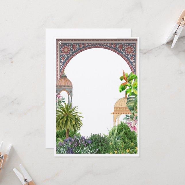 Convite de casamento/ Convite indiano (Frente/Verso In Situ)