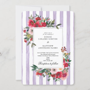 Convite de Casamento Cor Lilás Pastel