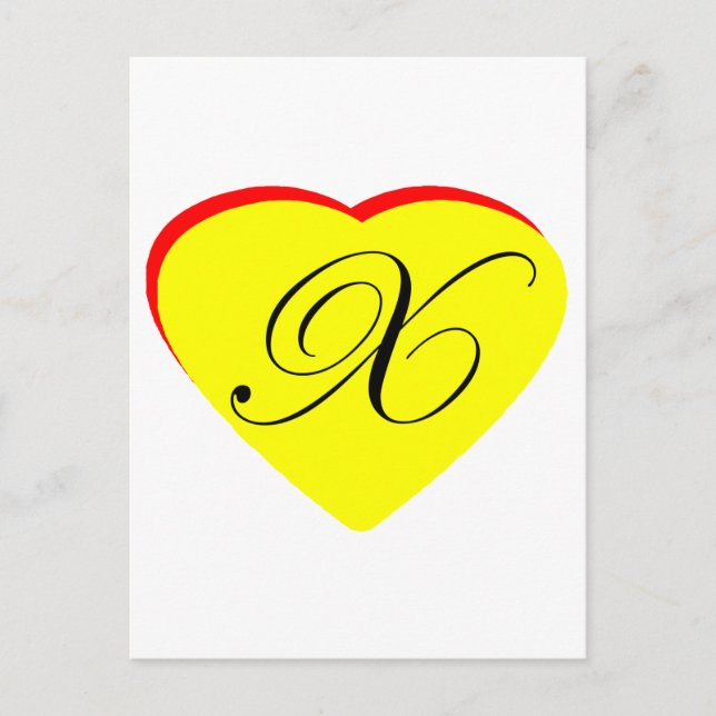 Convite De Casamento Coração Vermelho X Amarelo O  (Frente)