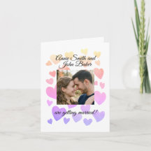 Convite de Casamento Corações Flutuantes Aquarela