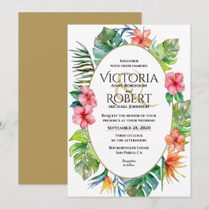 Convite de casamento  Corante natural tropical