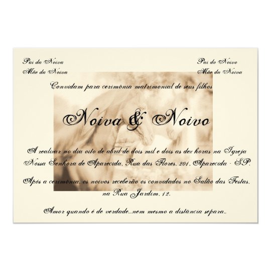 Convite de casamento country, cavalo, horses