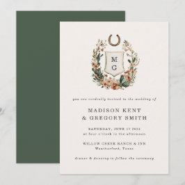 Convite de Casamento Crest do País Cactus Ferradur