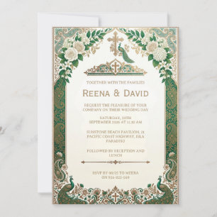 convite de casamento cristão indiano