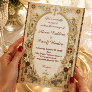 Convite de Casamento Cristão Ortodoxo