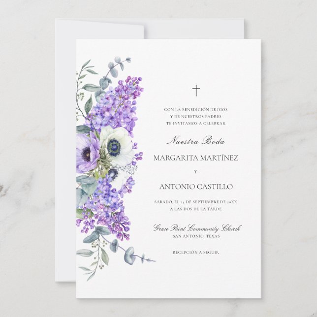 Convite de Casamento Cristão Tudo em Um Casamento (Frente)
