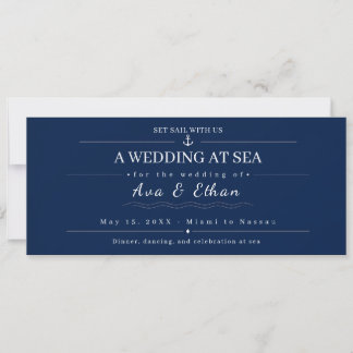 Convite de Casamento Cruzeiro Naval Azul