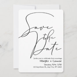 Convite de casamento Cute Doodle Save the Date