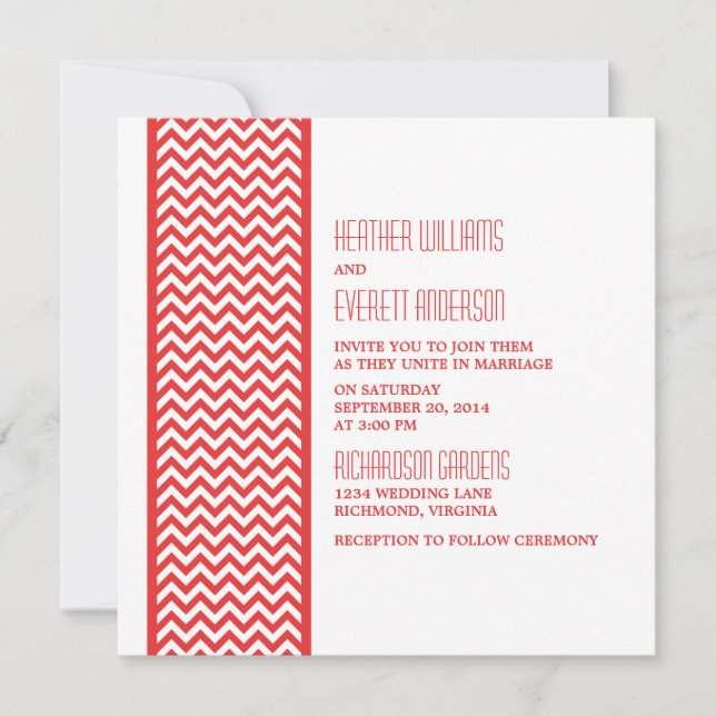 Convite de casamento da Borda do Cevão Vermelho (Frente)