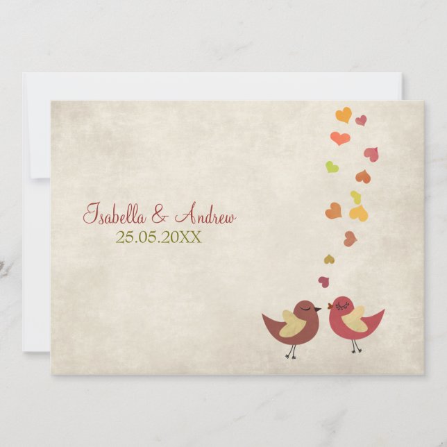 Convite de casamento da conversa do amor (Frente)