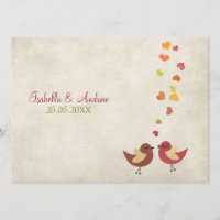 Convite de casamento da conversa do amor