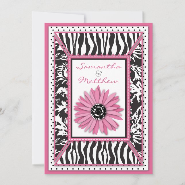 Convite de casamento da flor selvagem (Frente)
