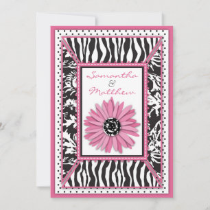 Convite de casamento da flor selvagem