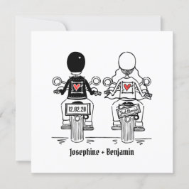 Convite De Casamento Da Noite De Motocicleta Perso