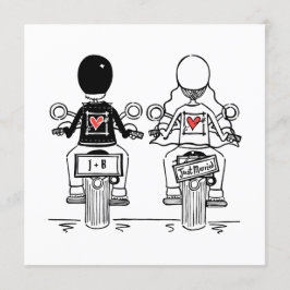 Convite De Casamento Da Noite De Motocicleta Perso