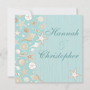 Convite de casamento da praia de Seashell