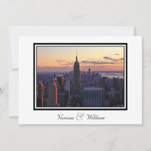 Convite de casamento da silhueta de NYC pouco ante