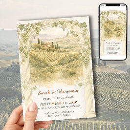 Convite de Casamento da Vinícola Tuscany Italian H