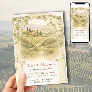 Convite de Casamento da Vinícola Tuscany Italian H