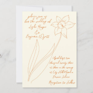 Convite De Casamento Daffodil