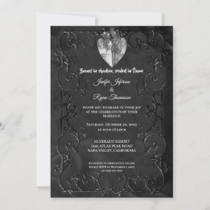 Convite de casamento Dark Gothic Halloween