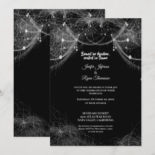 Convite de casamento Dark Gothic Halloween