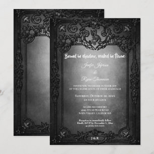 Convite de casamento Dark Gothic Halloween