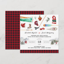 Convite de Casamento de Acampamento no Inverno Rús