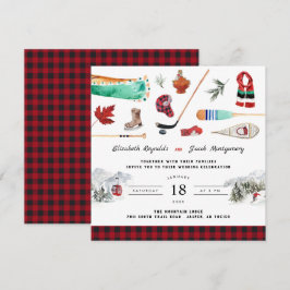 Convite de Casamento de Acampamento no Inverno Rús