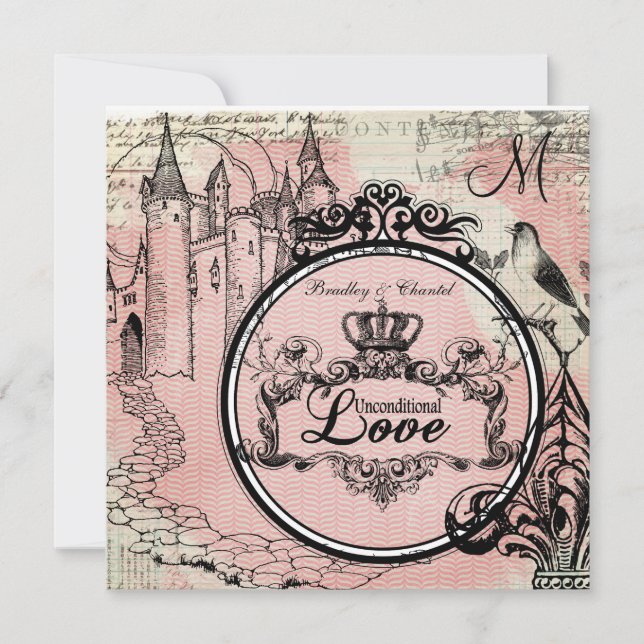 Convite de casamento De Amor Incondicional De Aren (Frente)