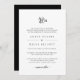 Convite de Casamento de Ampersand Monograma (Frente/Verso)