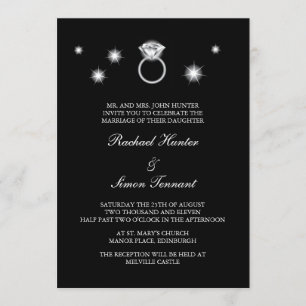 Convite de Casamento de Anel Diamond