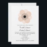 Convite De Casamento De Anemone Francês Rosa<br><div class="desc">Um convite de casamento simples,  mas elegante,  que apresenta uma ilustração de uma flor de anêmona francesa rosa no centro. Personalize o texto com detalhes da sua ocasião.</div>