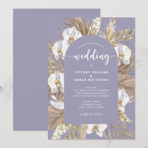 Convite De Casamento De Arca De Grass Lavendar Pam
