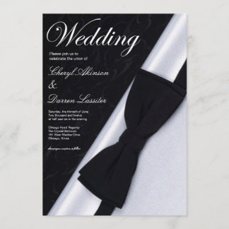 convite de casamento de arco negro