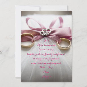 Convite de Casamento de Arcos Rosa