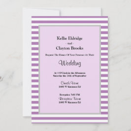 Convite De Casamento De Bandas Roxas/Brancas