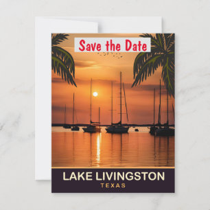 Convite de Casamento de Barco à Vela no Lago Livin