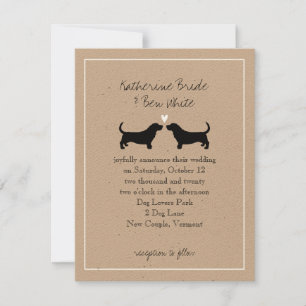 Convite de Casamento de Basset Hounds
