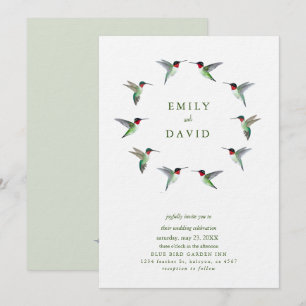Convite de Casamento de Beija-flores