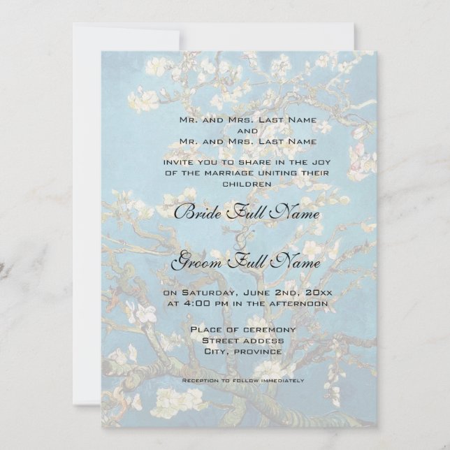 Convite de casamento de belas-artes (Frente)