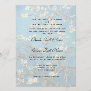 Convite de casamento de belas-artes