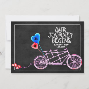 Convite de Casamento de Bicicleta Tandem em Quadro