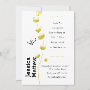 Convite De Casamento De Boho De Flor De Campo Eleg