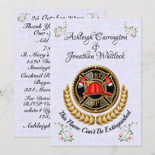 Convite de Casamento de Bombeiro