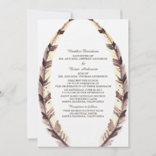 Convite de casamento de Borda de Recolha