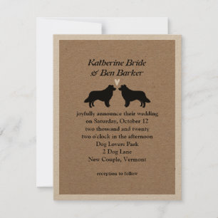 Convite de Casamento de Border Collies