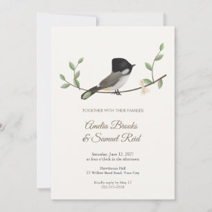 Convite de Casamento de Bulbul de Cabeça Fumê