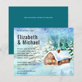 Convite de casamento de Cabina de Woodland de inve
